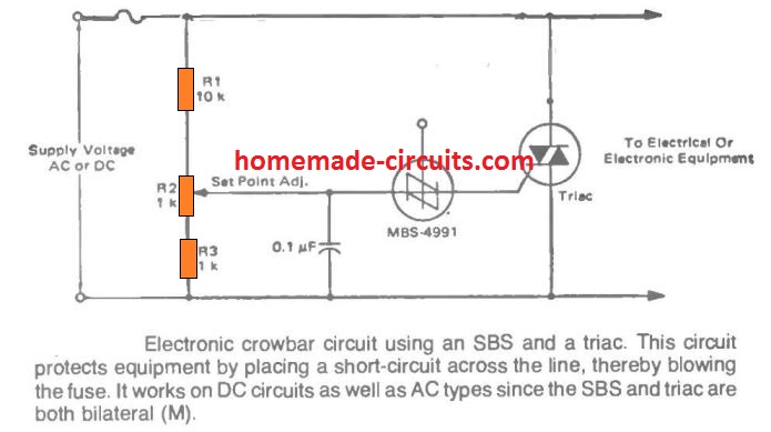 Crowbar using Triac and SSB