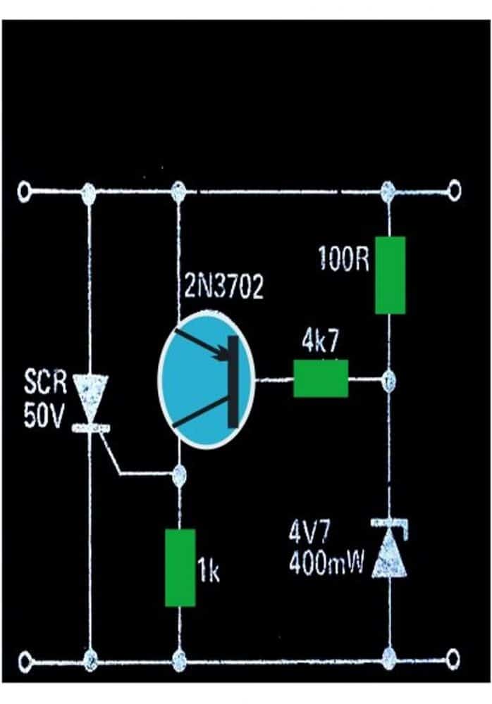 Crowbar using Transistor and SCR