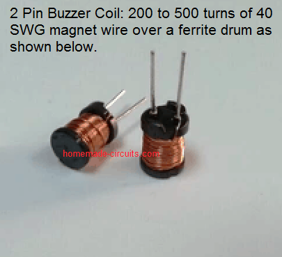 2 pin buzzer coil