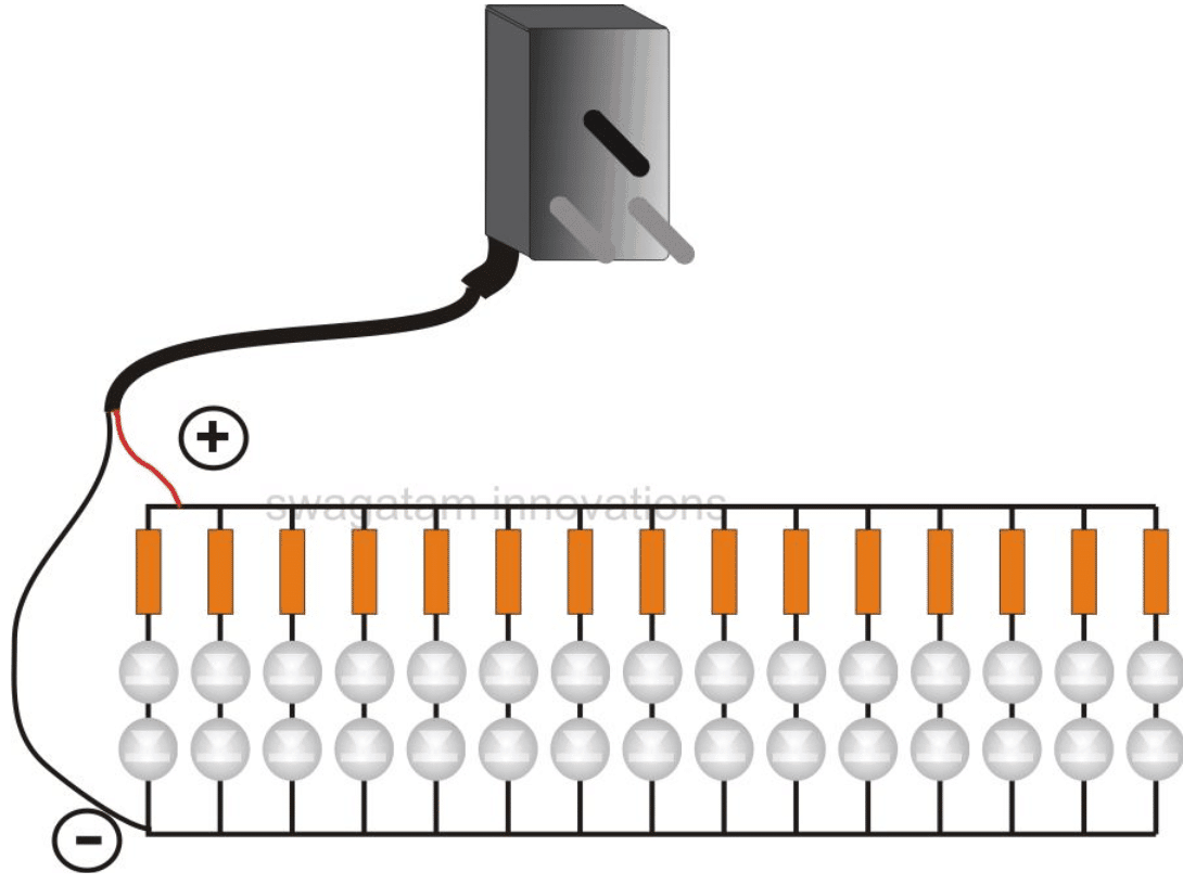 cellphone charger 30 LED lamp circuit design