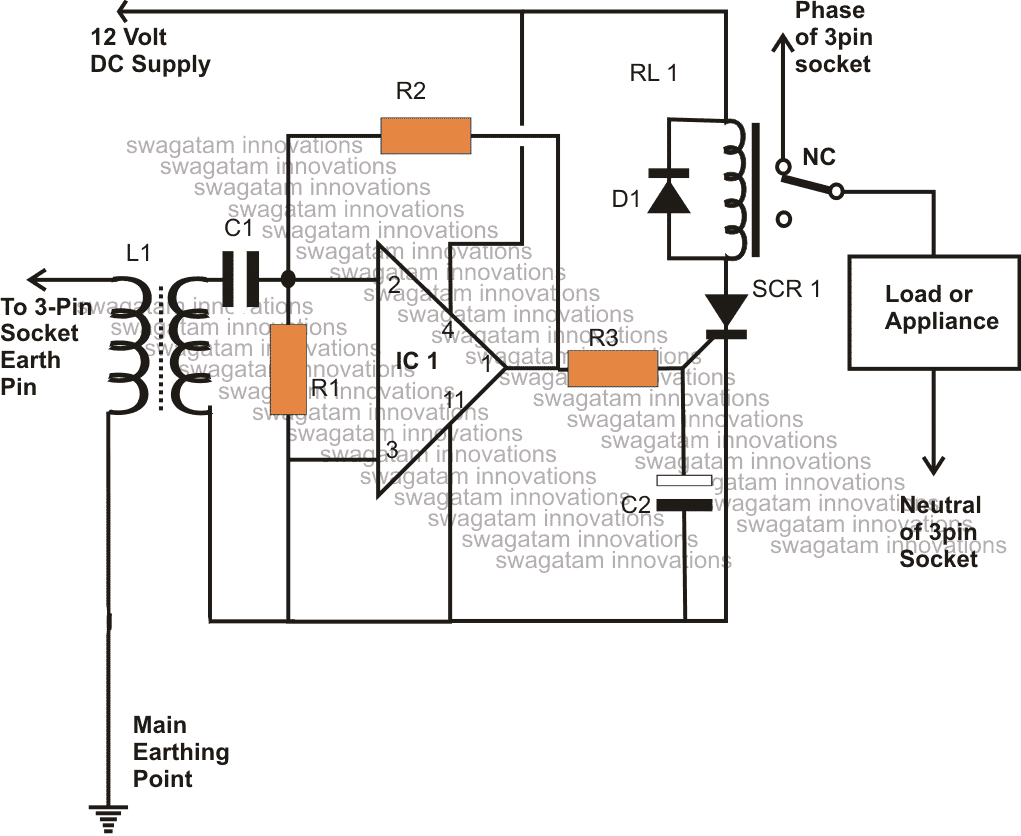 Earth Leakage Breaker (ELCB) Unit Using IC 324