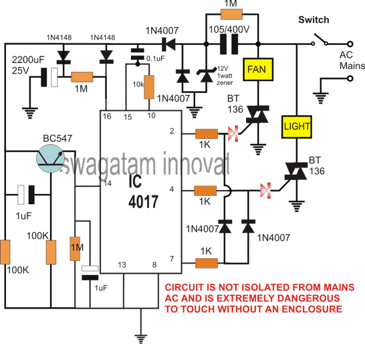 Electronic ON OFF toggle Switch without Push Button